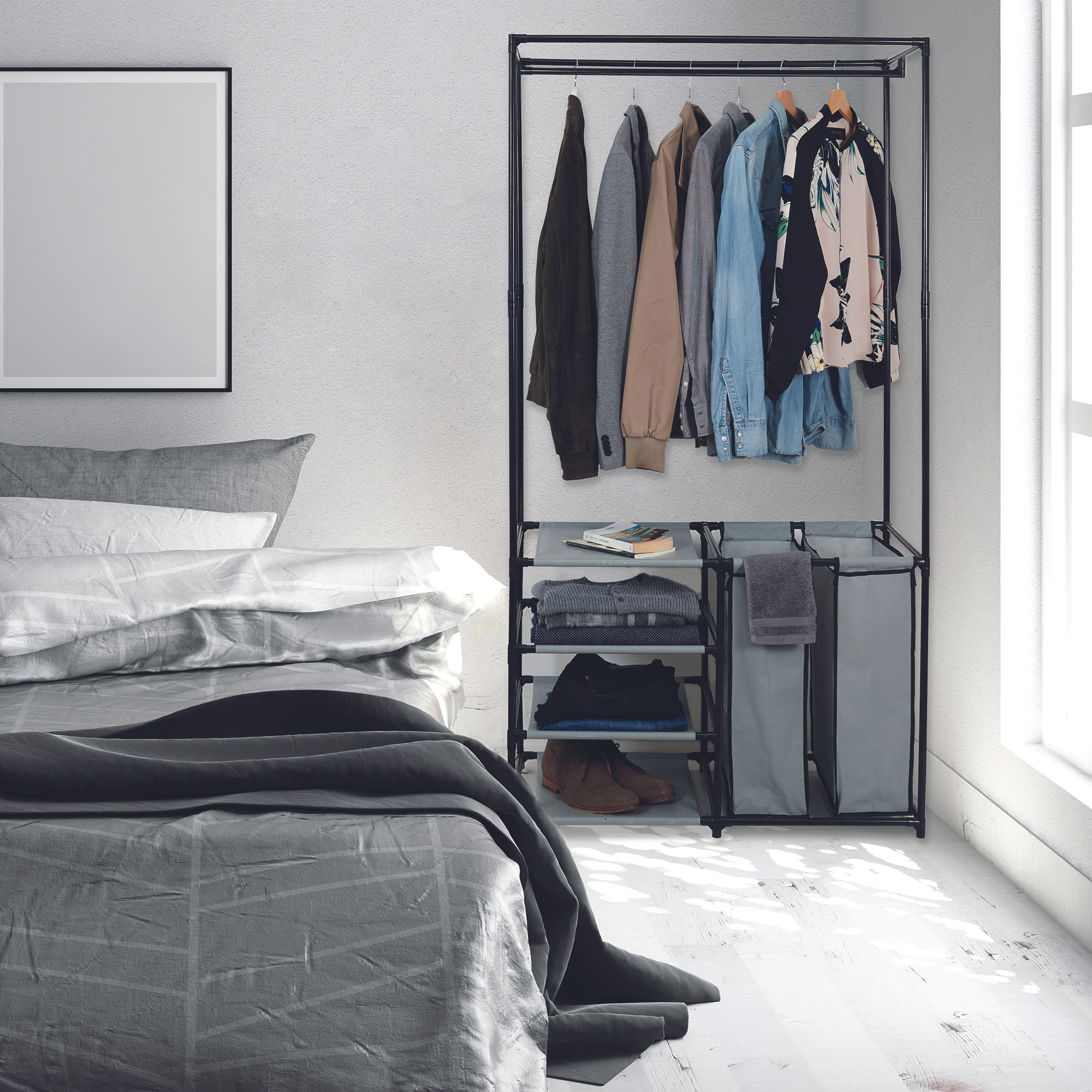 Portant Dressing Ouvert 87x43.5x163.5cm