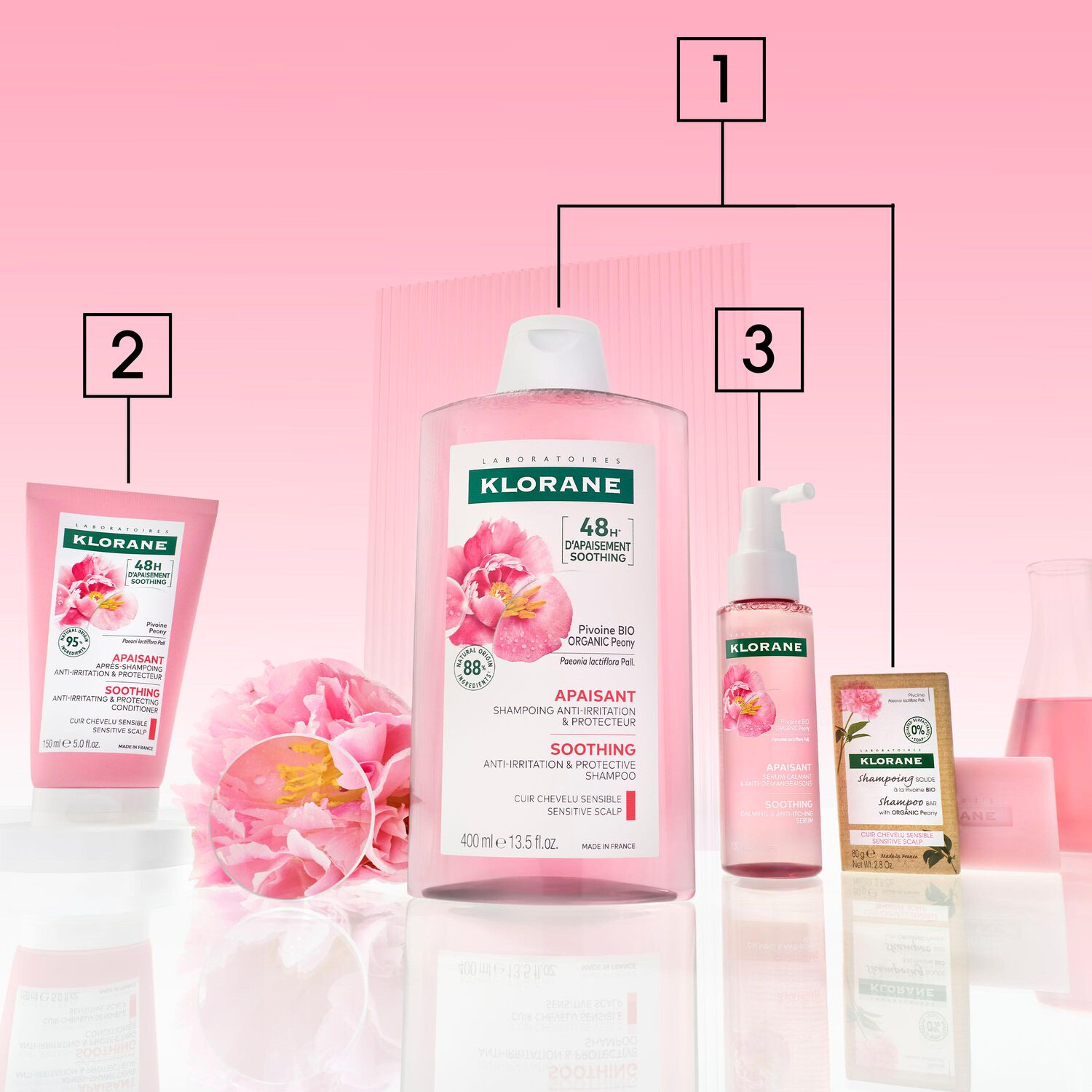 Pivoine  - Shampoing Apaisant - Cuir Chevelu Sensible