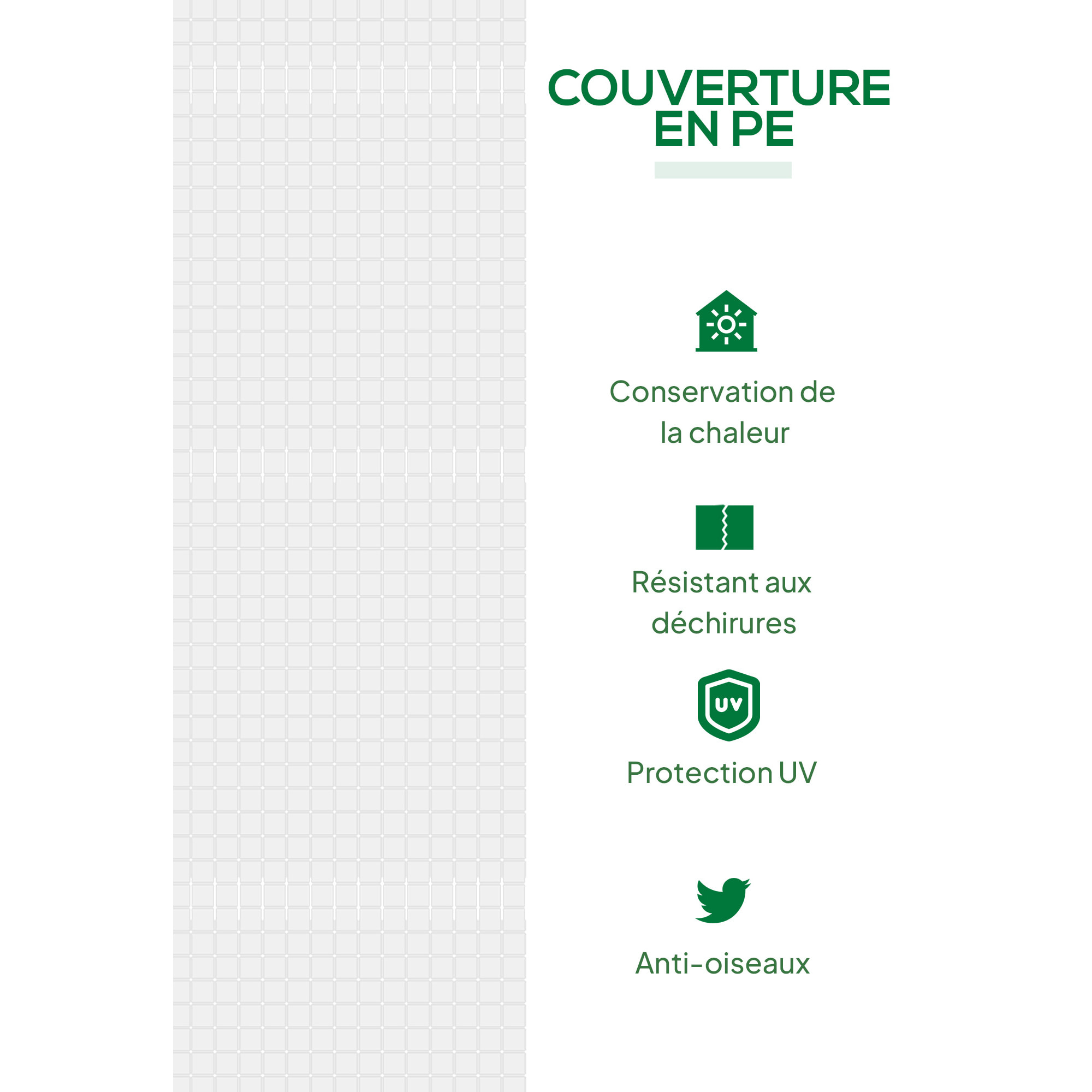 Mini serre de jardin serre à tomates 120 x 60 x 60 cm 2 fenêtres zippées enroulables acier thermolaqué PE haute densité blanc
