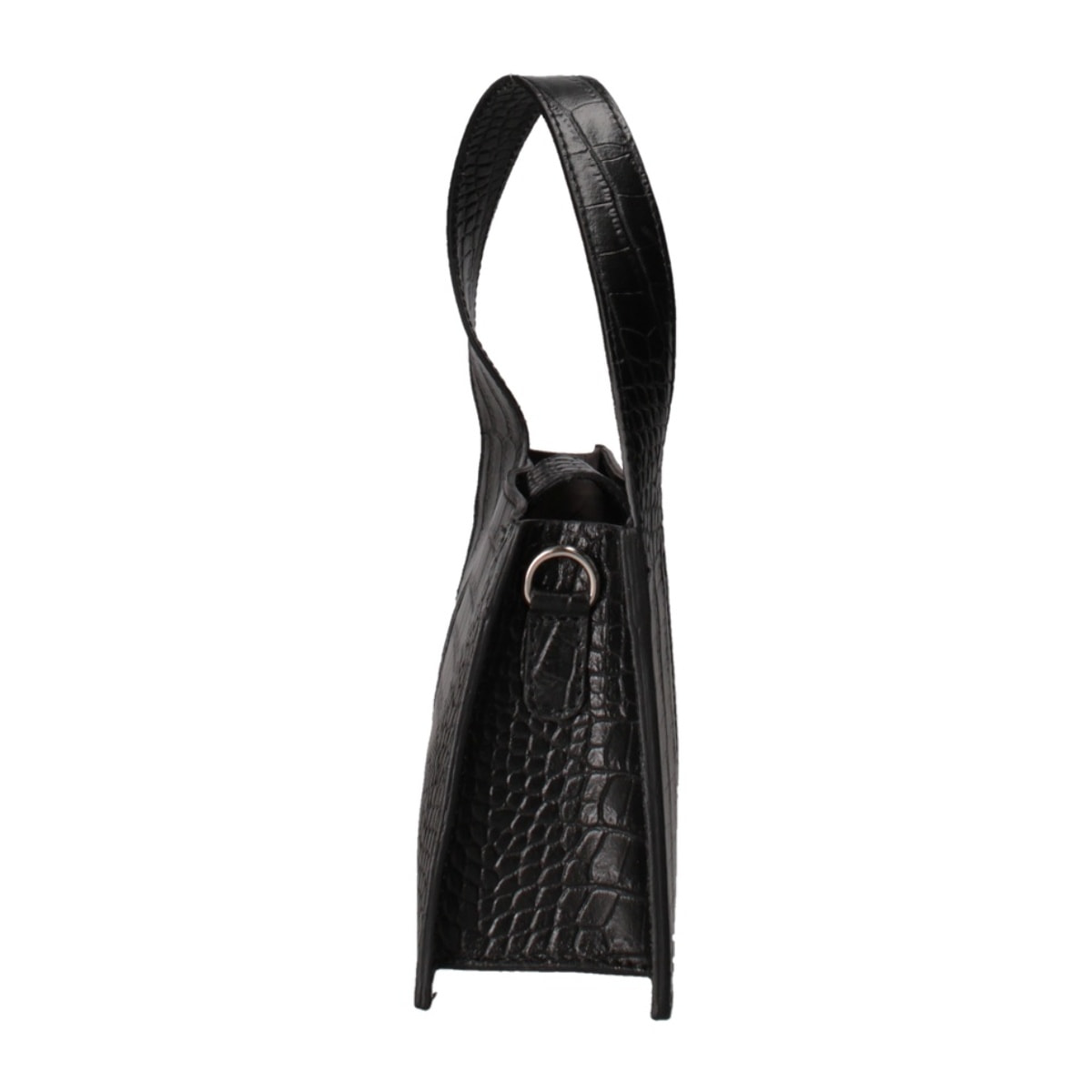 Borsa a mano da donna - Modello False - Vera pelle effetto cocco - 21.0 x 14.0 x 8.0 cm