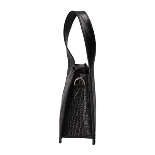 Borsa a mano da donna - Modello False - Vera pelle effetto cocco - 21.0 x 14.0 x 8.0 cm