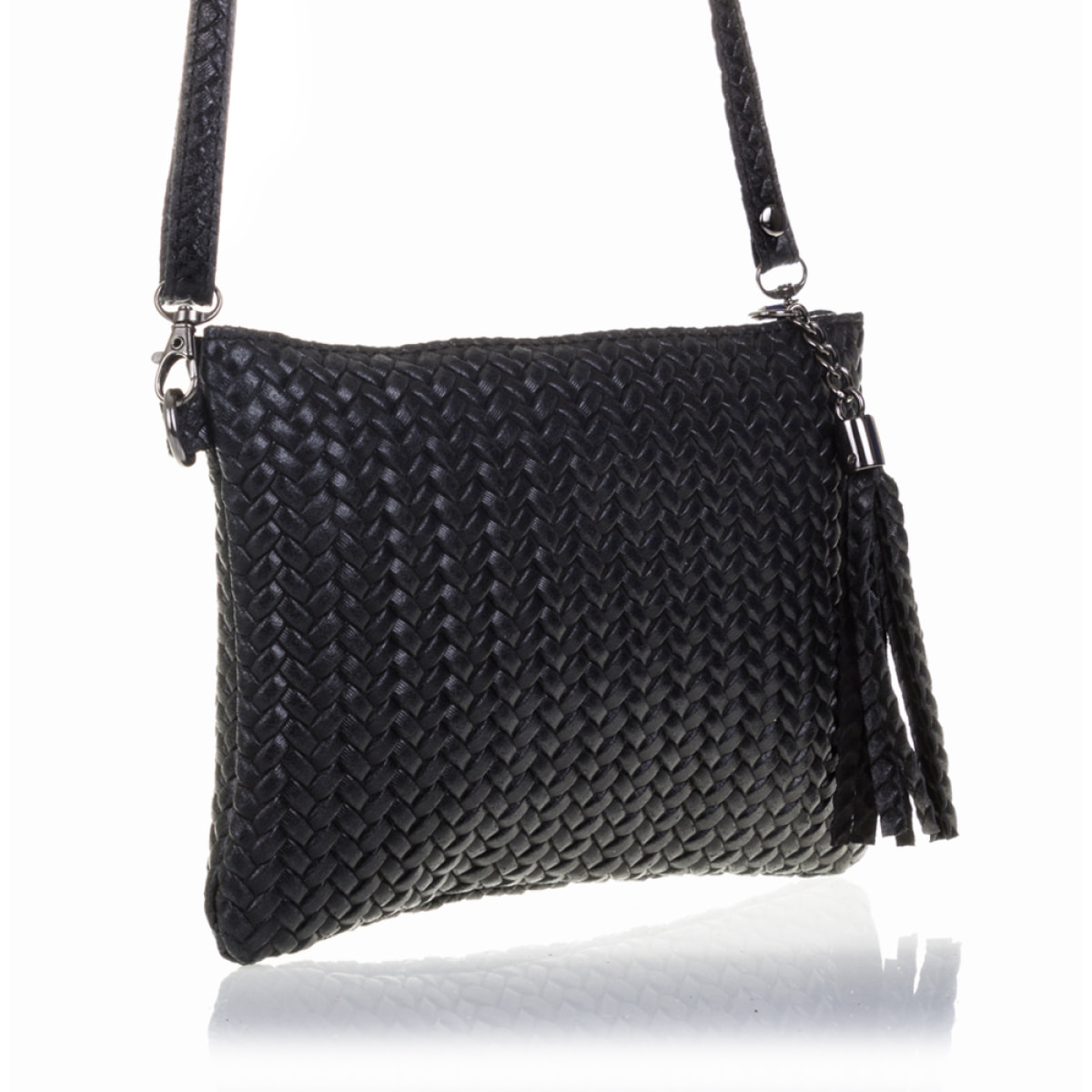 Oleggio Bolso bandolera Mujer.Piel auténtica Gamuza Grabado Espiga