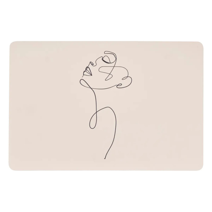 Set de table Visage L45xp30xH0,2cm