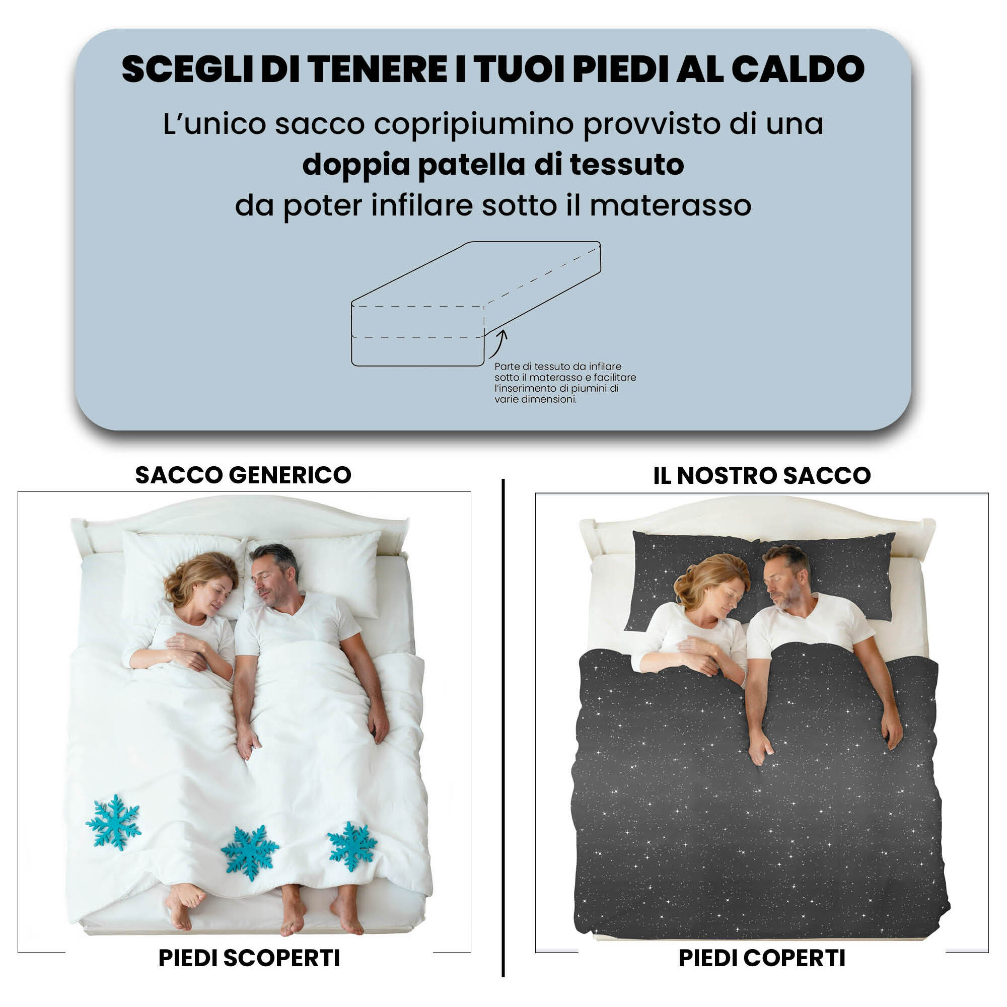 COPRIPIUMINO FASHION, 100% Microfibra, No Stiro - STARS GRIGIO