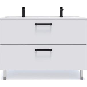 Meuble salle de bain double vasque 2 tiroirs - CHELSEA