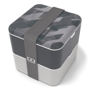 Lunch box 2 compartiments Square 1,7L Made in France  Dimensions