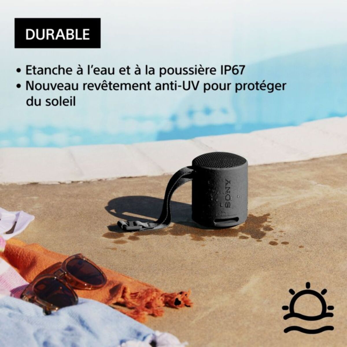 Enceinte portable SONY SRS-XB100 Noir Basalte