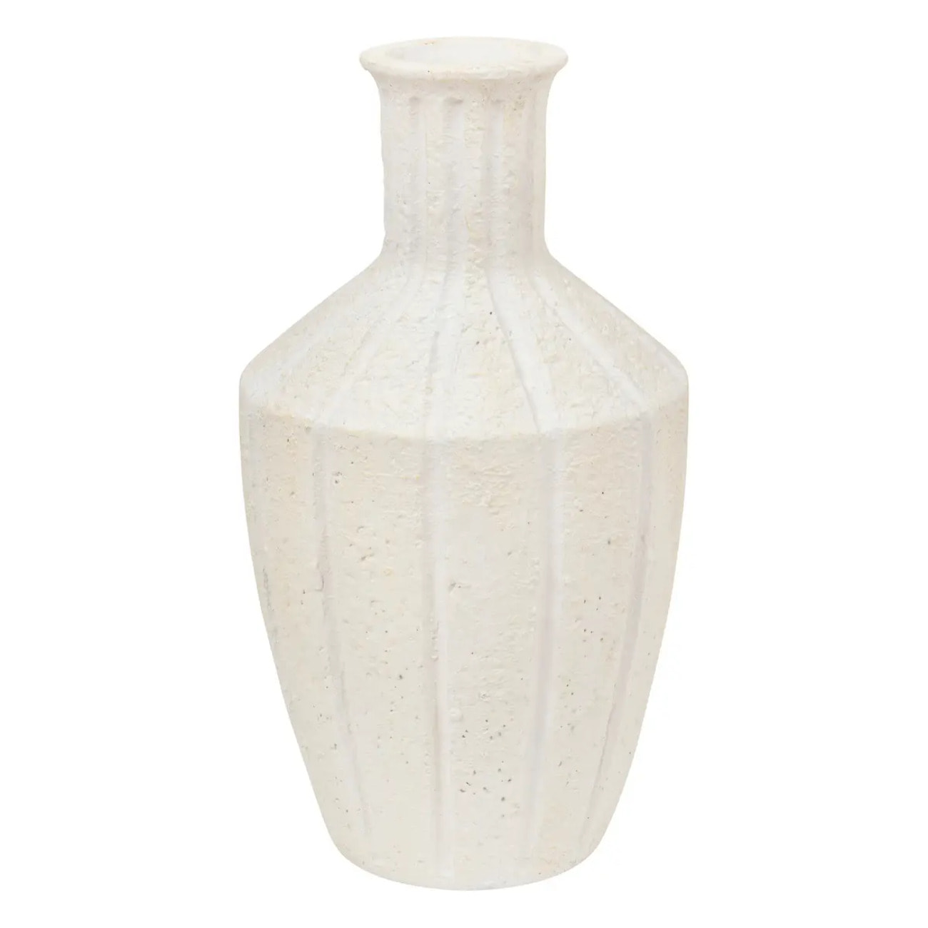 Vase antique "Nolwi" céramique blanc H48cm