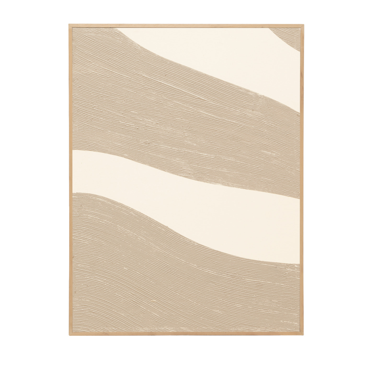 Cuadro beige y blanco decorativo sobre algodón con bastidor de madera pintado artesanalmente con pintura óleo de varias medidas