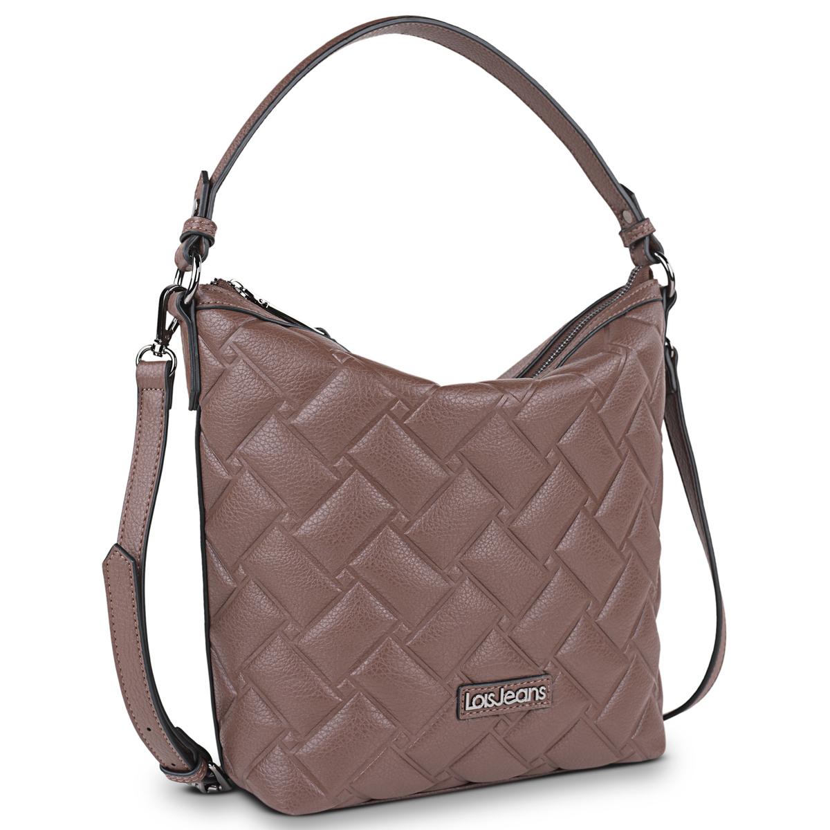 Bolso Hobo-Hombro Lois Dewey Marron Oscuro