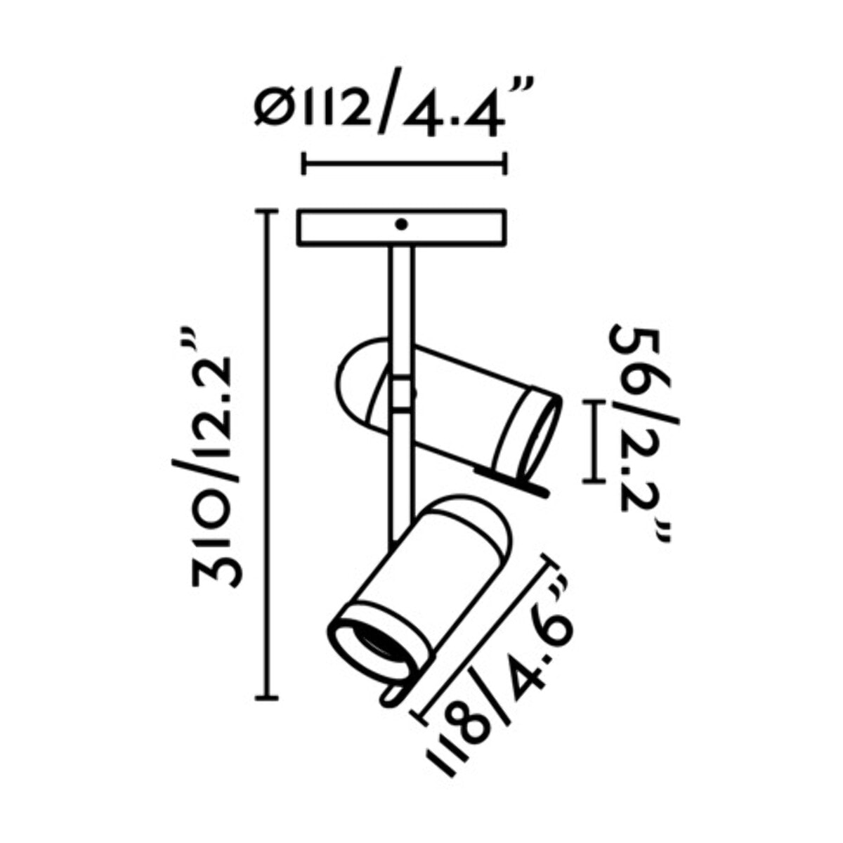 ORLEANS 2L Plafonnier chrome