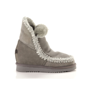 Boots Mou Eskimo Inner Wedge Short New Grey Grigio