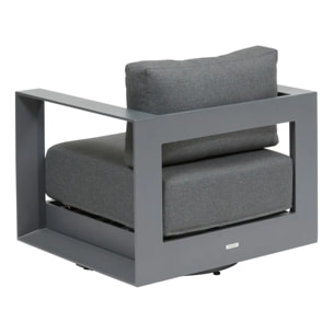 Fauteuil de salon de jardin rotatif ALLURE Gris / Graphite