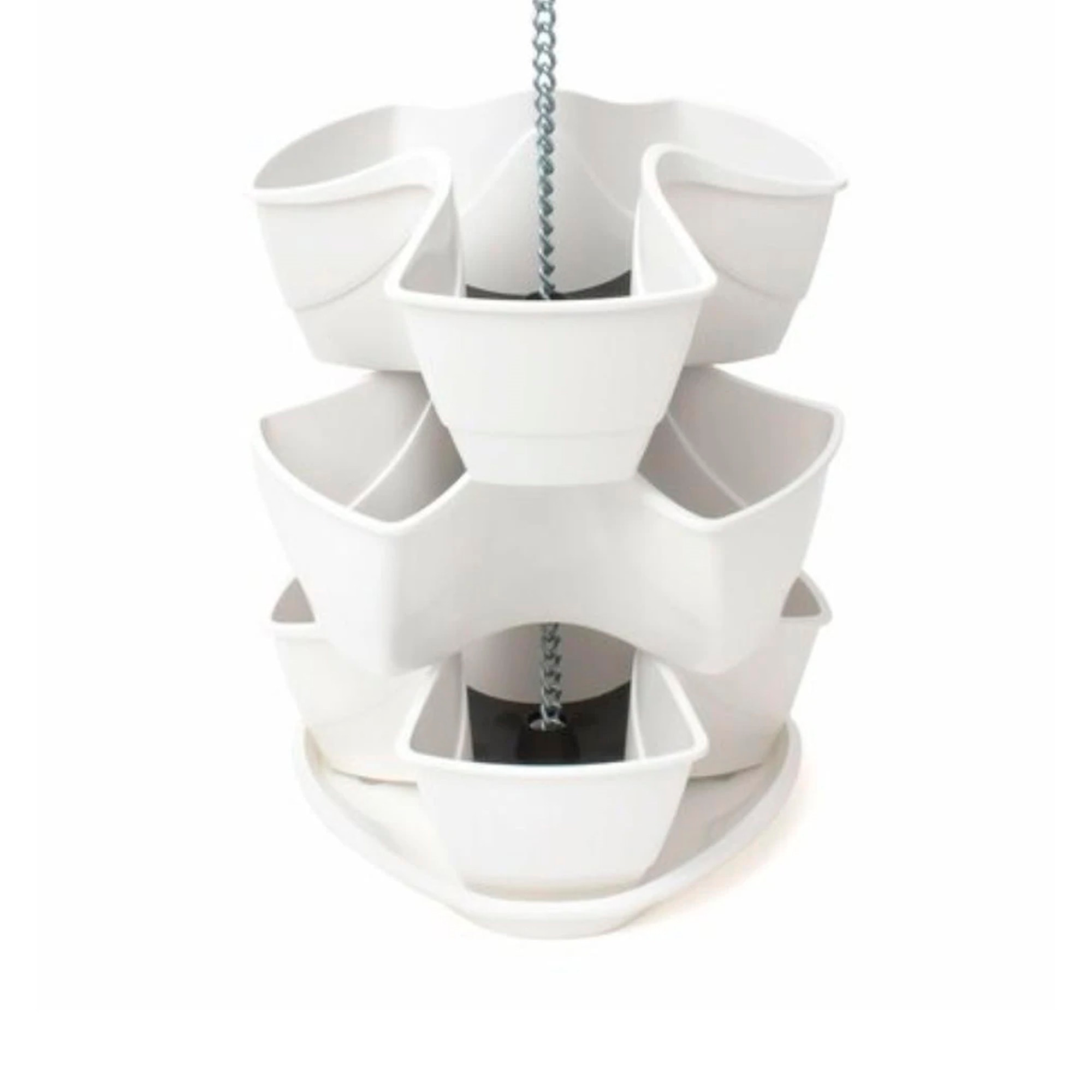 Jardín vertical colgante coubi herbal 9l., dimensiones (mm) 295x295x880, color blanco