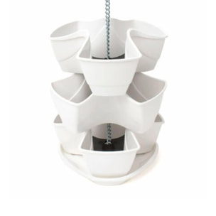 Jardín vertical colgante coubi herbal 9l., dimensiones (mm) 295x295x880, color blanco
