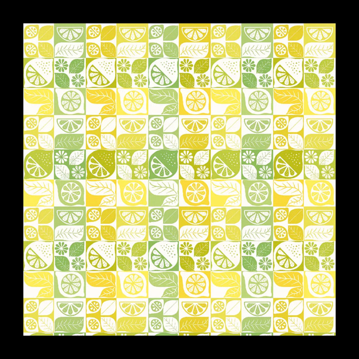 Nappe pur coton enduit jacquard tissage poche jaune Mille citrus fresh