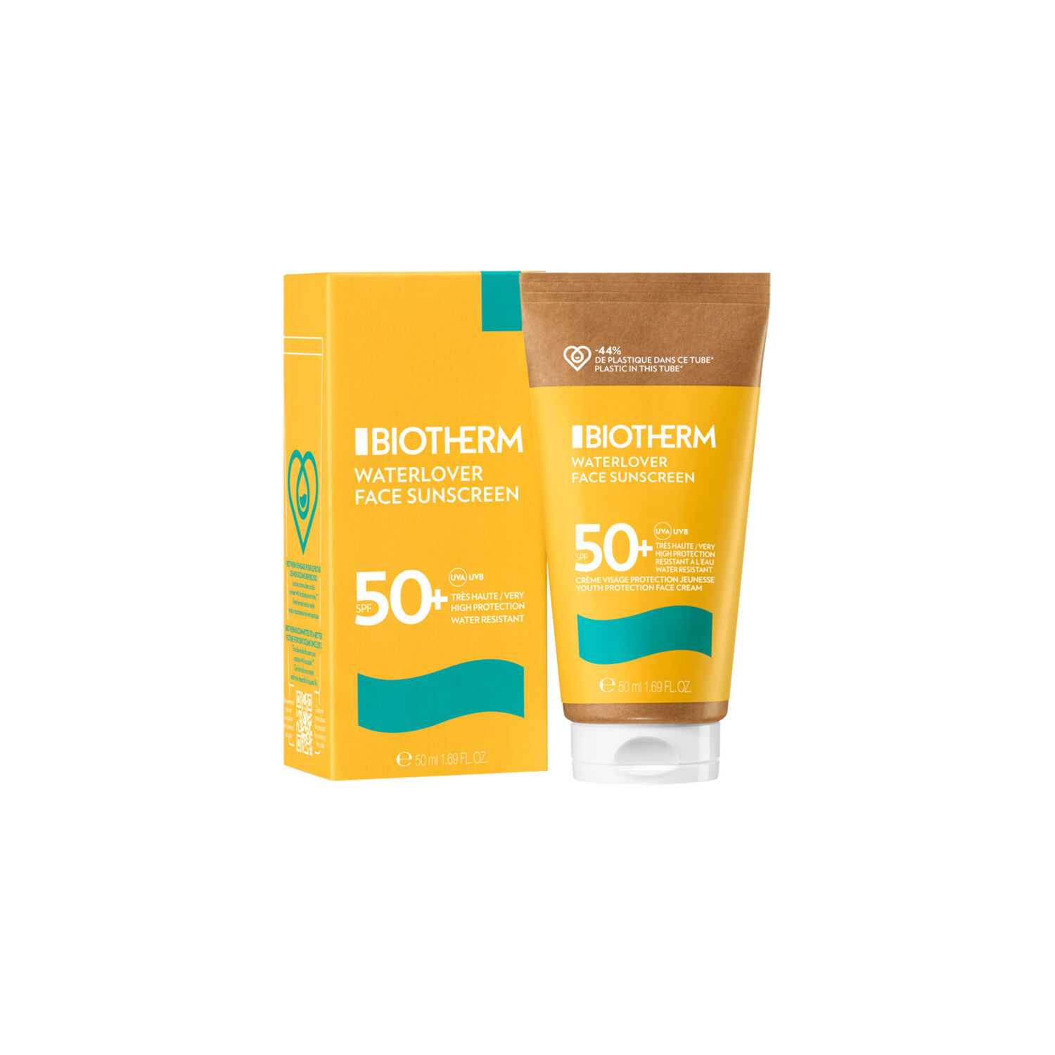 Waterlover crème solaire visage SPF50+ - Crème solaire visage 50 ml