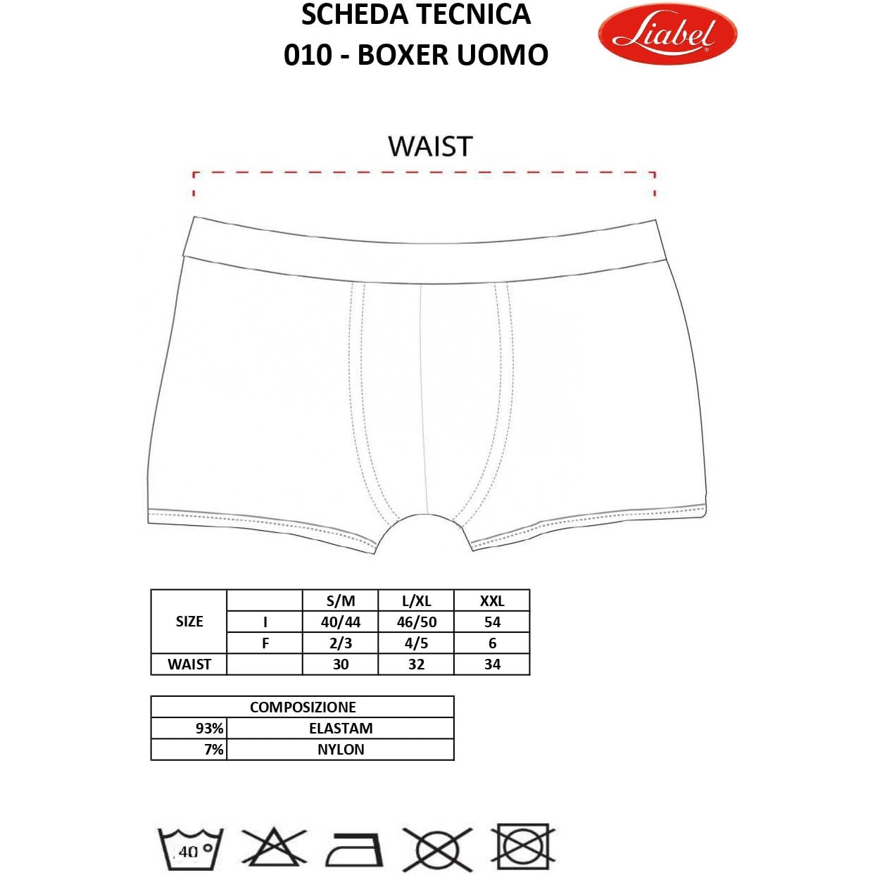 6 Boxer Uomo Seamless Liabel Art. 010,