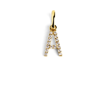 Charm Letter Spark Plata Baño Oro