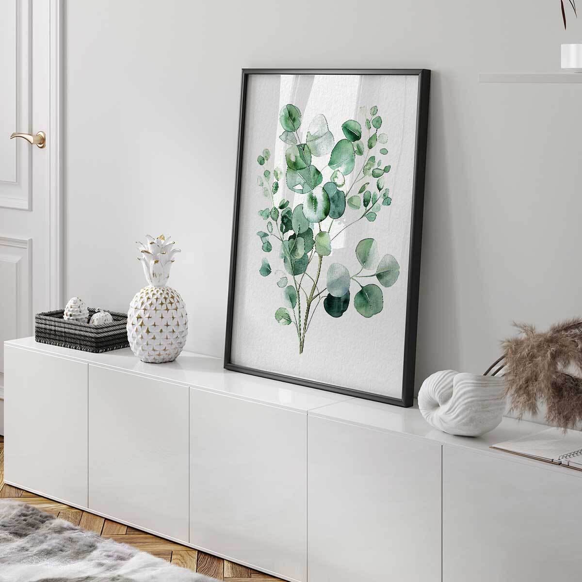 Affiche fleurs eucalyptus élégance Affiche seule