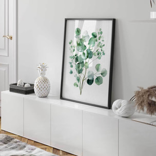 Affiche fleurs eucalyptus élégance Affiche seule
