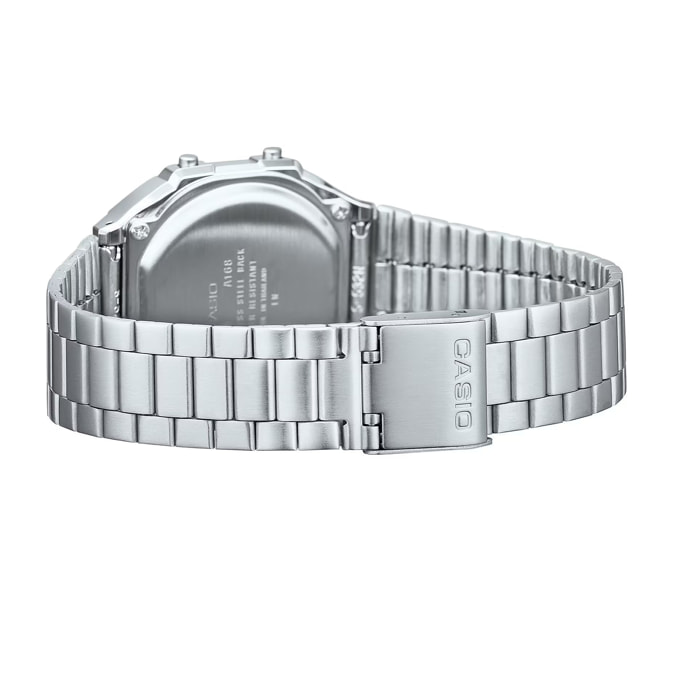 Reloj Casio A168WA-1WDF Unisex Digital Cuarzo con Correa de Acero inoxidable