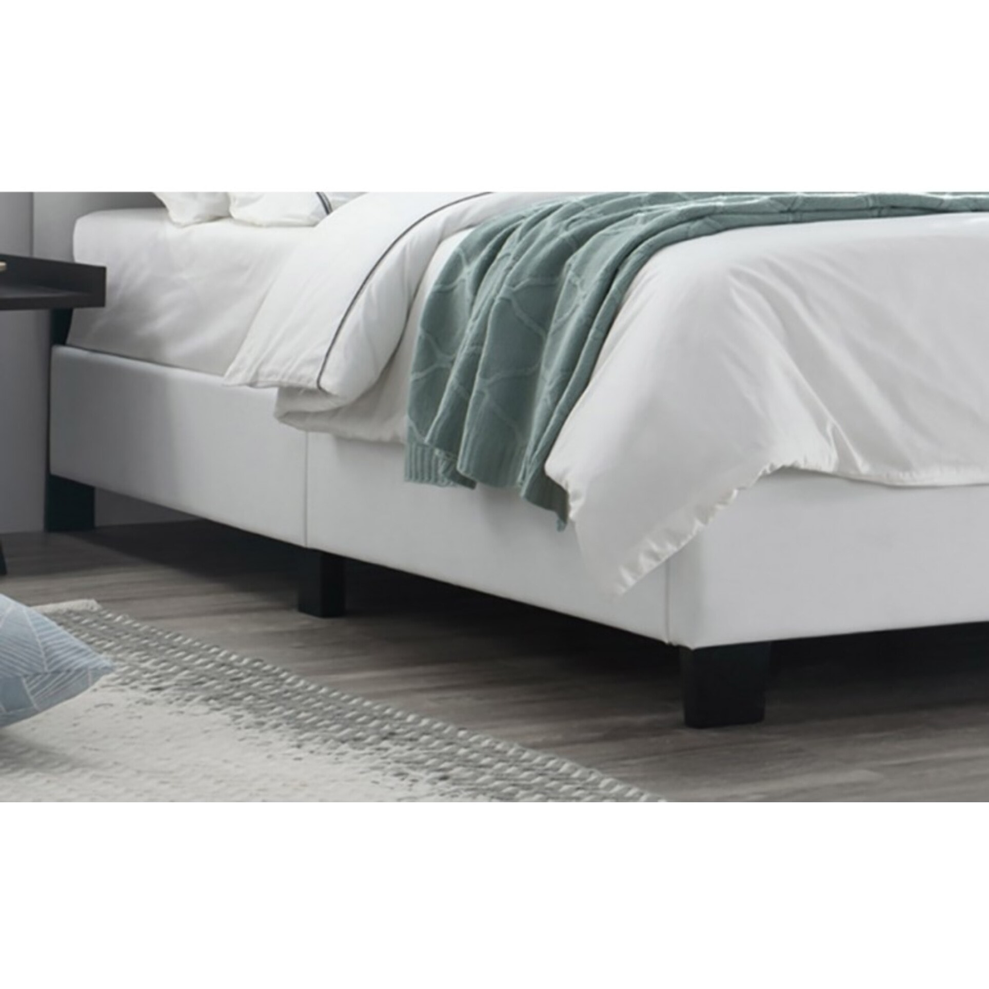 Lit double design capitonné 140 x 190 - BIANCA