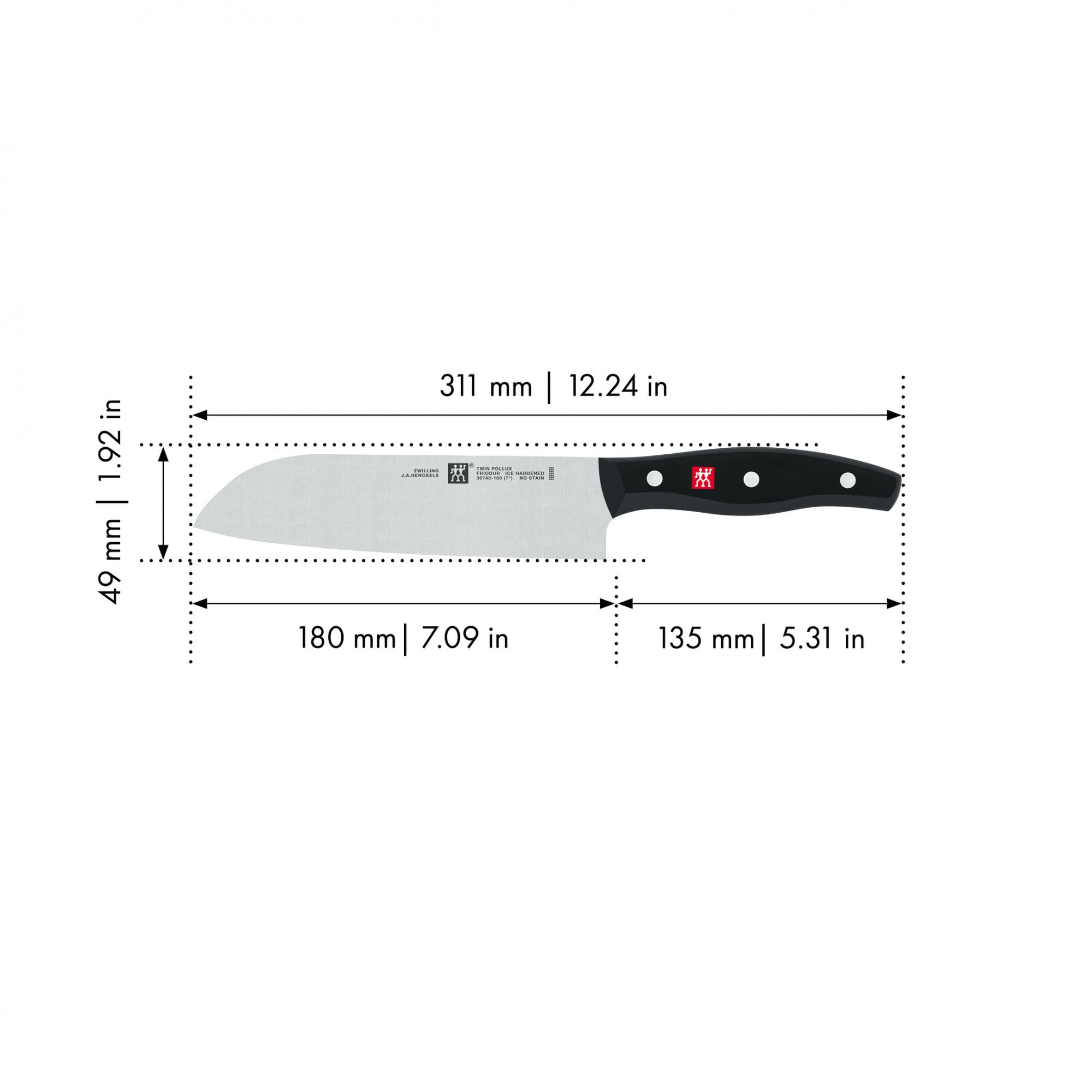 Couteau Santoku Twin Pollux 18 cm