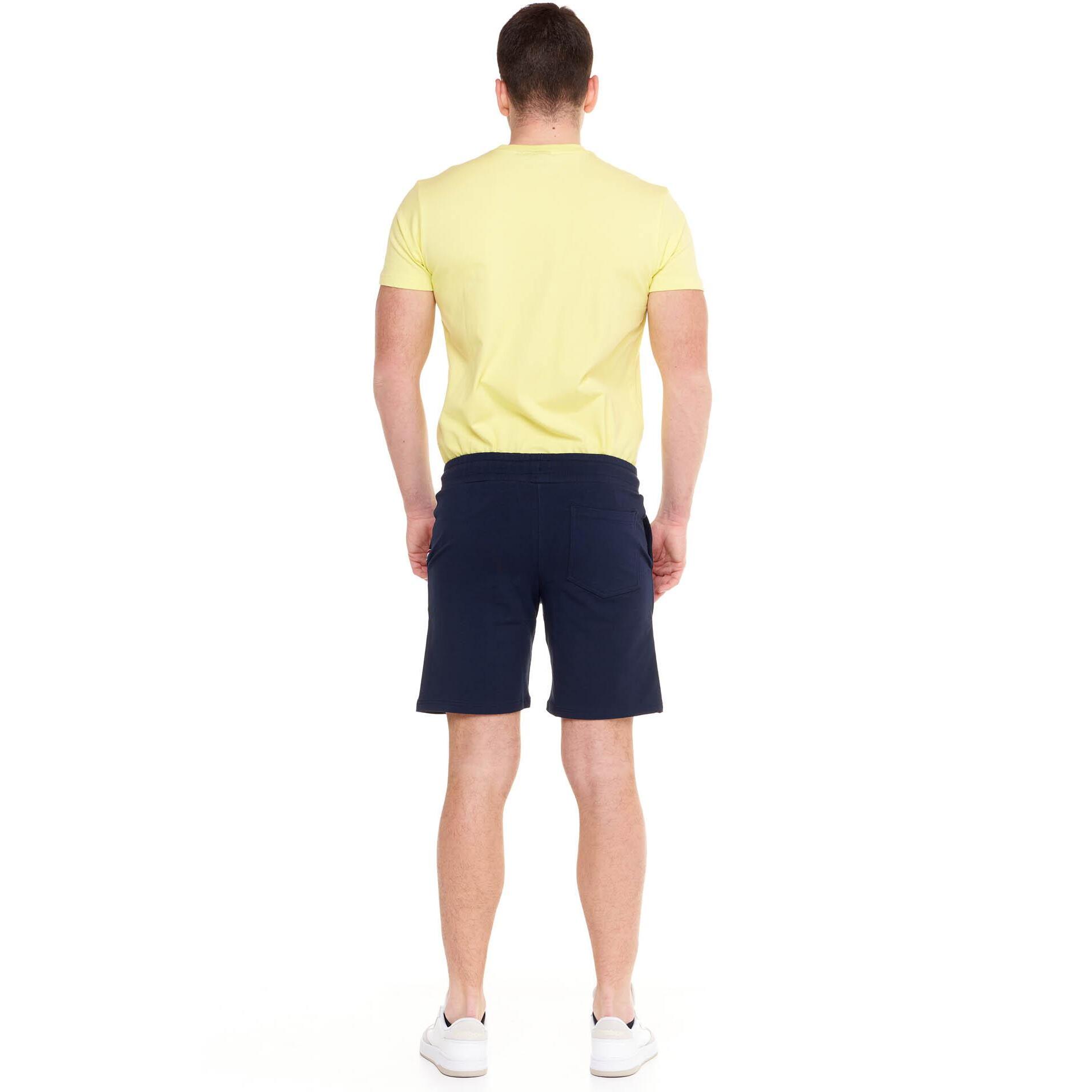 Pantalón corto polar básico de hombre con logo pequeño