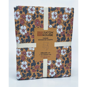 Parure housse de couette coton multicolore
