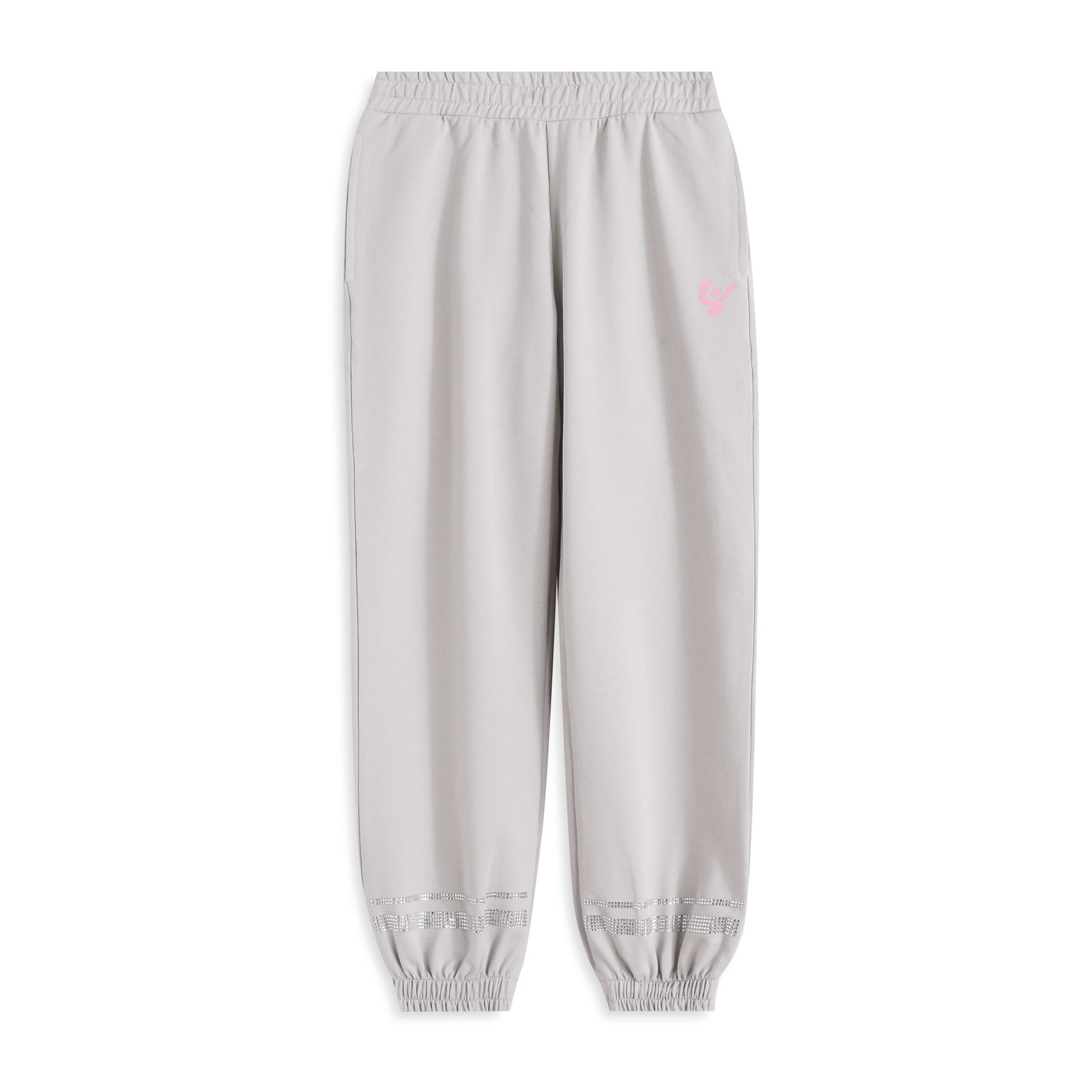 Pantaloni Bambina Comfort con Dettagli in Strass