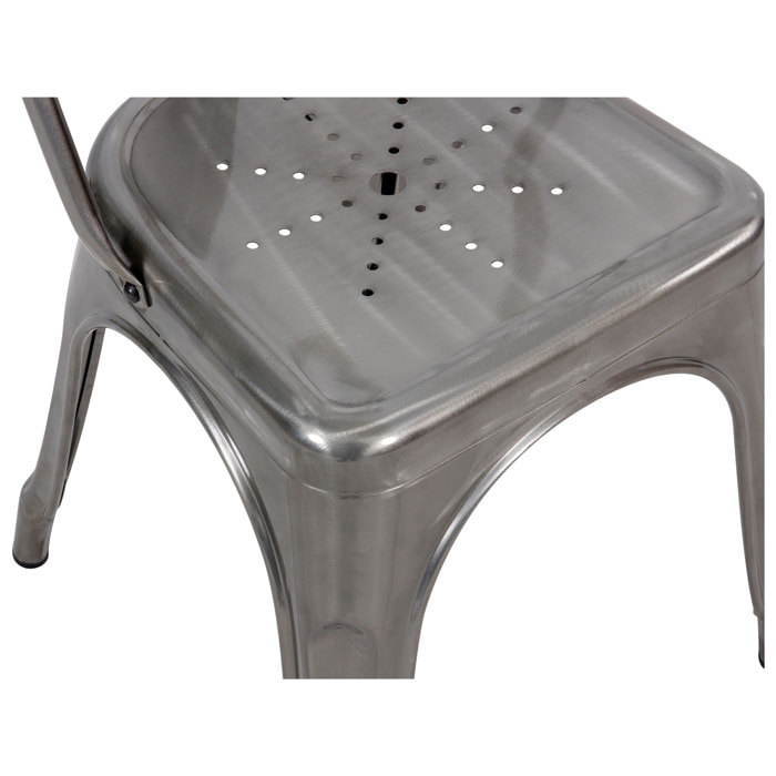 Lot de 2 chaises en métal chromé - Indus