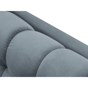 Méridienne gauche "Bali" en velours bleu clair