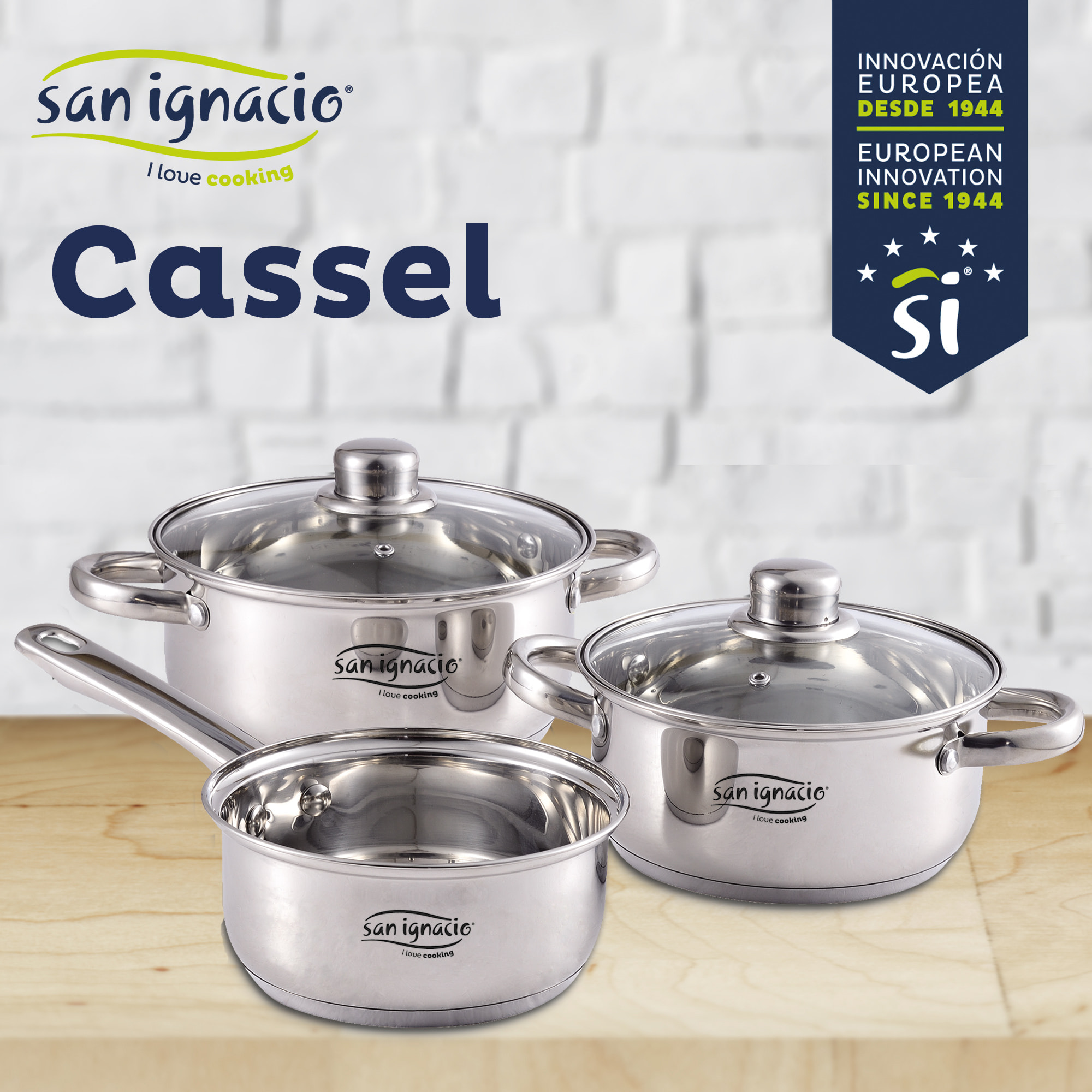 Bateria 5pcs acero inoxidable: San ignacio, colección Cassel