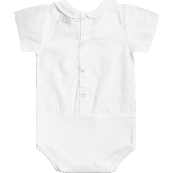 Body bebé manga corta plumetti cuello