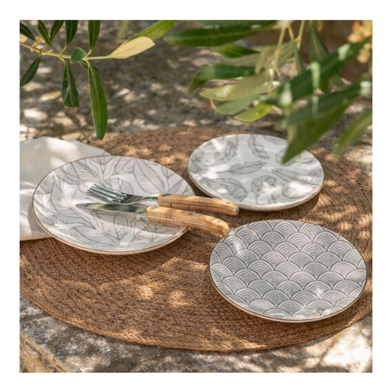 Lot de 6 petites assiettes à dessert, SASEBO