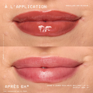 NYX Professional Makeup, Lip IV, Gloss, jusqu'à 12h d'hydratation, hautement pigmenté, fini brillant, DRIPPIN' NUDE