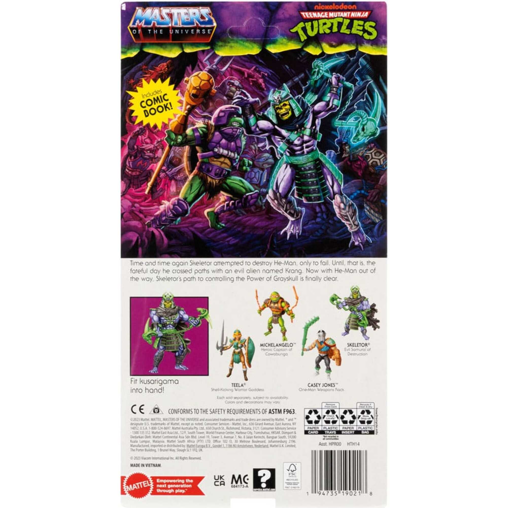 Motu X Tmnt: Turtles Of Grayskull Action Figura Skeletor 14 Cm Mattel