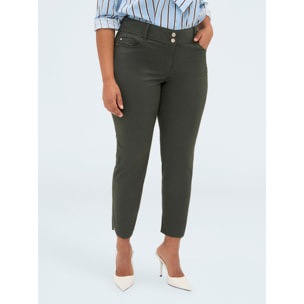 Fiorella Rubino - Pantalones Skinny de algodón - Verde militare