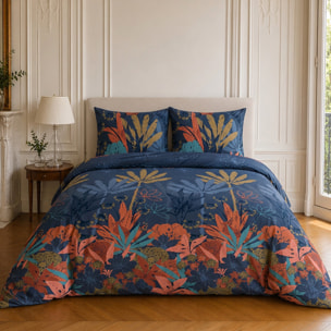 Parure housse de couette 100% microfibre motif tropical - FUNNY PALM