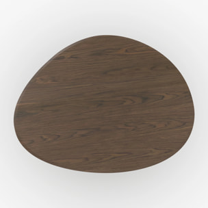 Table organique en placage noyer, 6 personnes - Aya