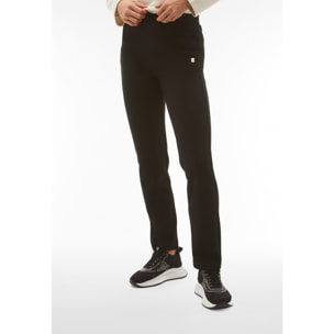 Pantaloni in felpa bonded effetto lana a trecce