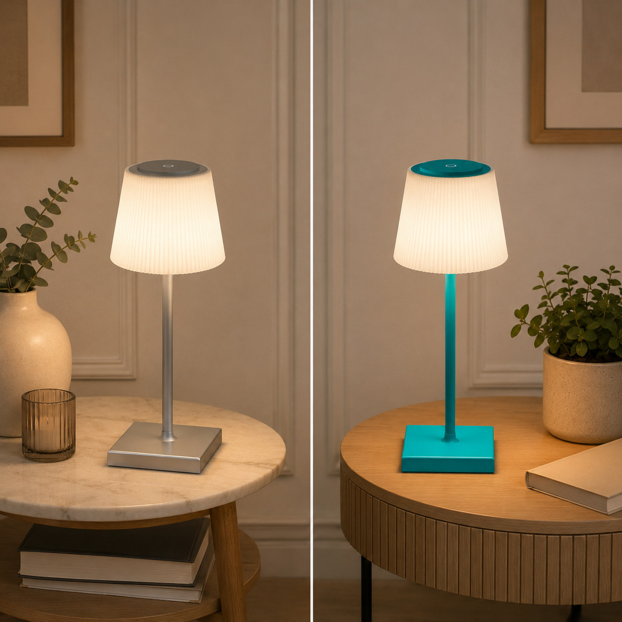 OMEGA Lampada da tavolo 4W ricaricabile con cavo usb