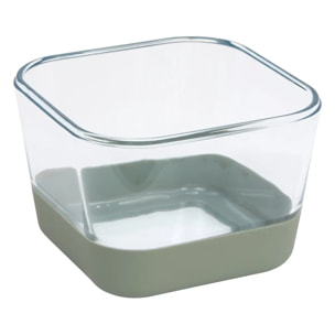 Boîte de conservation Siliglass carré 2L gris