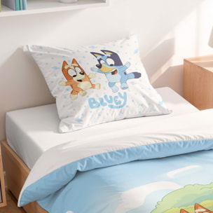 Funda cojin BLUEY con relleno 45x45 .