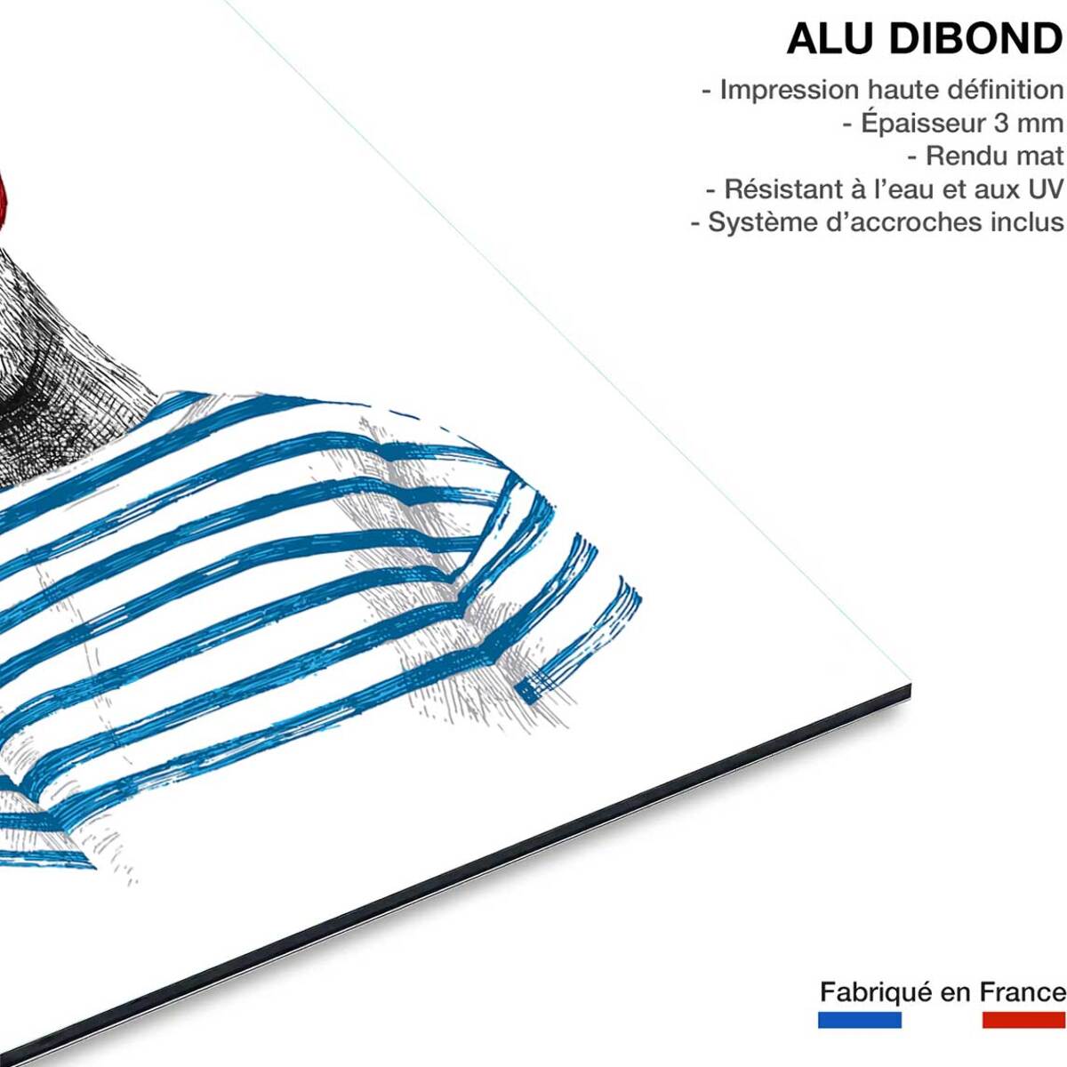 Tableau chambre enfant cerf à lunette  Tableau alu Dibond