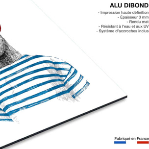 Tableau chambre enfant cerf à lunette  Tableau alu Dibond