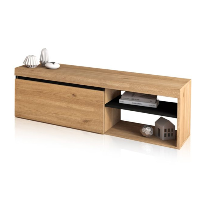 Mueble TV Ebos 120 Roble Nude - Ceniza