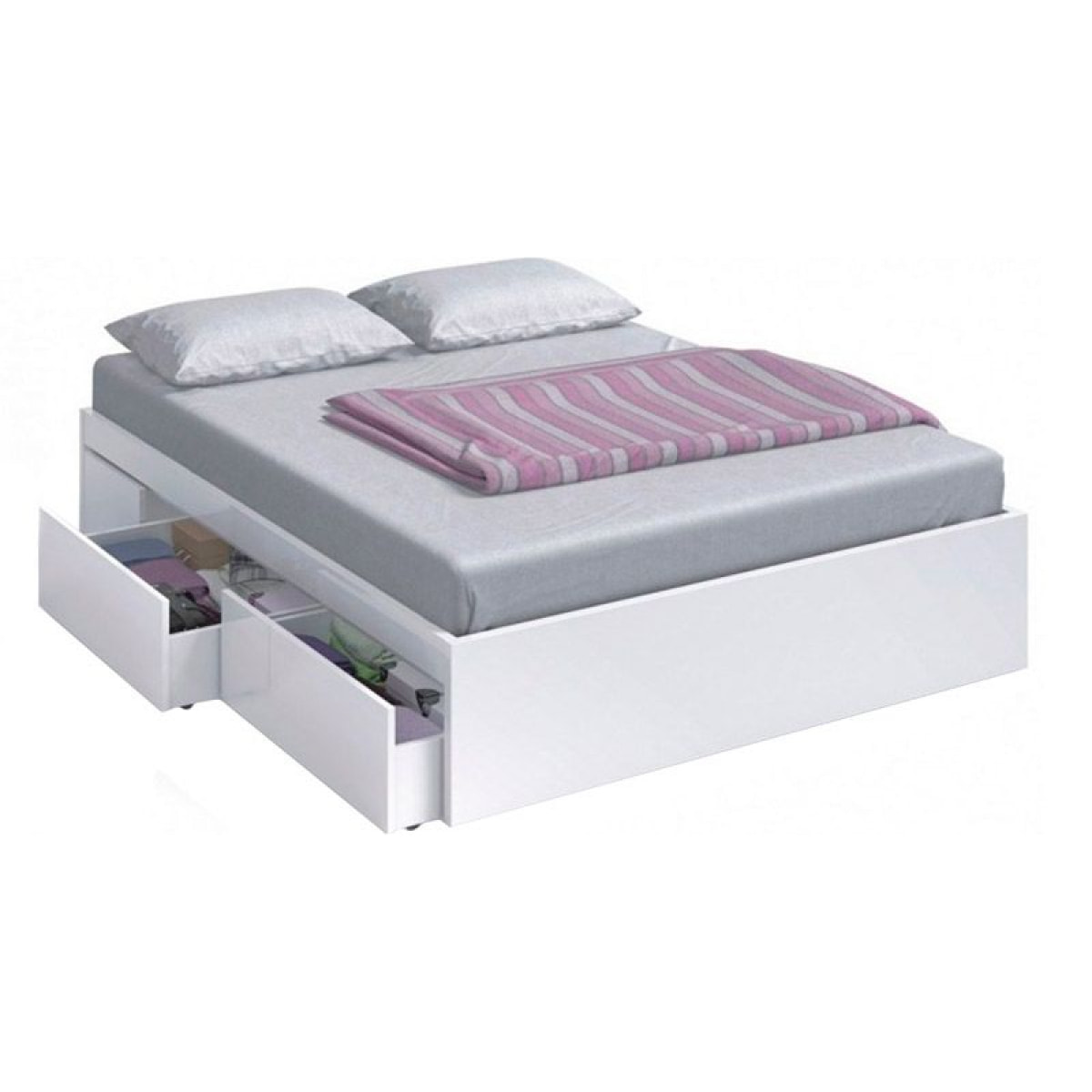 Cama Kendra Blanco Artik (Blanco Mate)