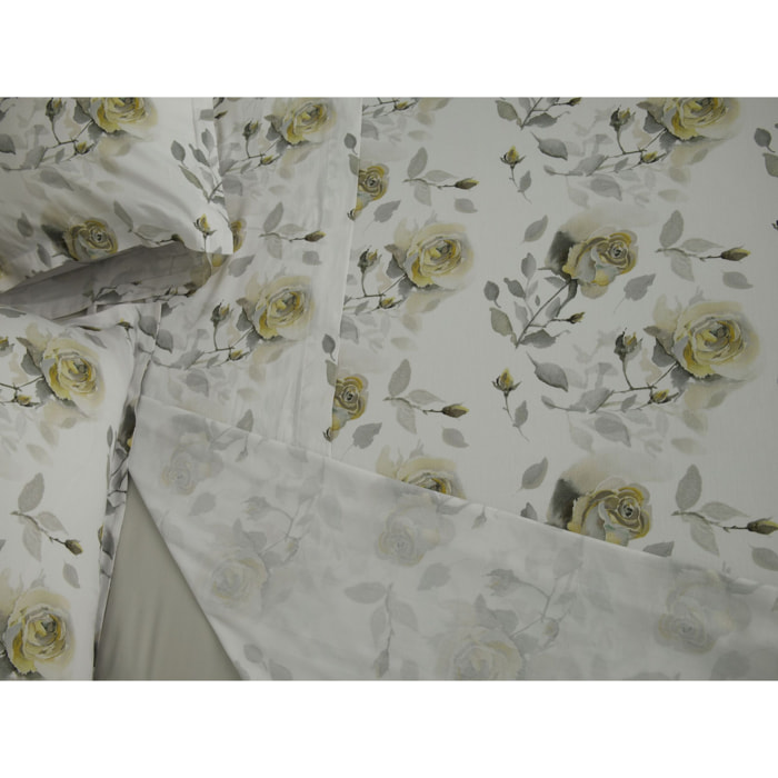 COTONE EGIZIANO Completo Letto Rosaire in Raso